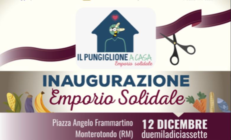 Monterotondo. Inaugurazione Emporio Solidale il 12 dicembre