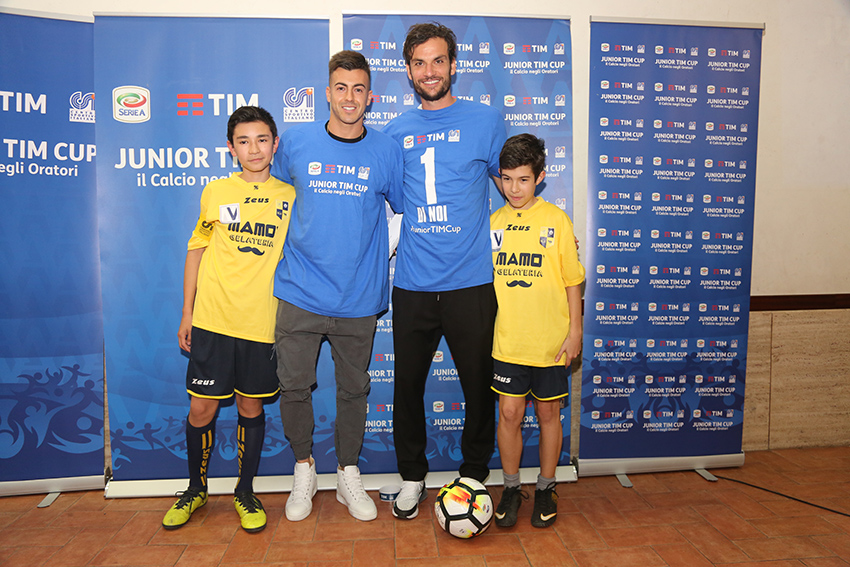 A Roma Stephan El Shaarawy e Marco Parolo hanno incontrato i ragazzi della Junior TIM Cup