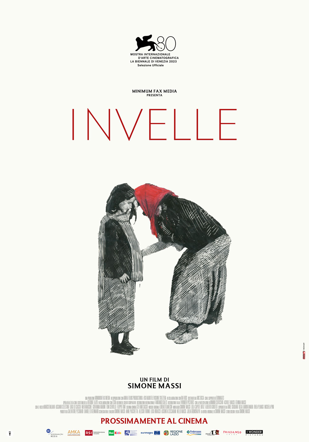 Il poster di “Invelle” di Simone Massi, lungometraggio animato in concorso nella sezione Orizzonti di Venezia 80
