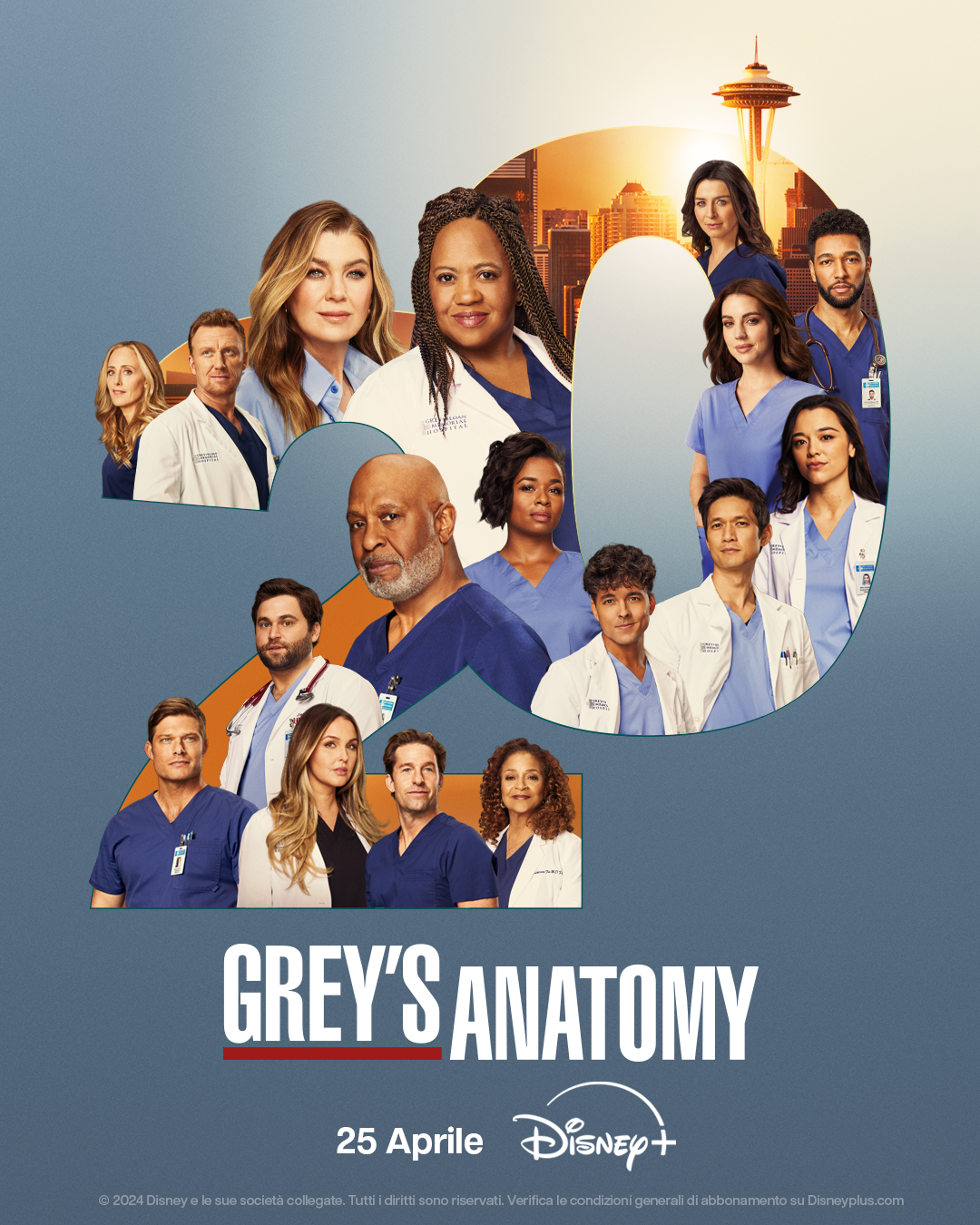Grey’s Anatomy, dal 25 aprile la ventesima stagione in streaming su Disney+