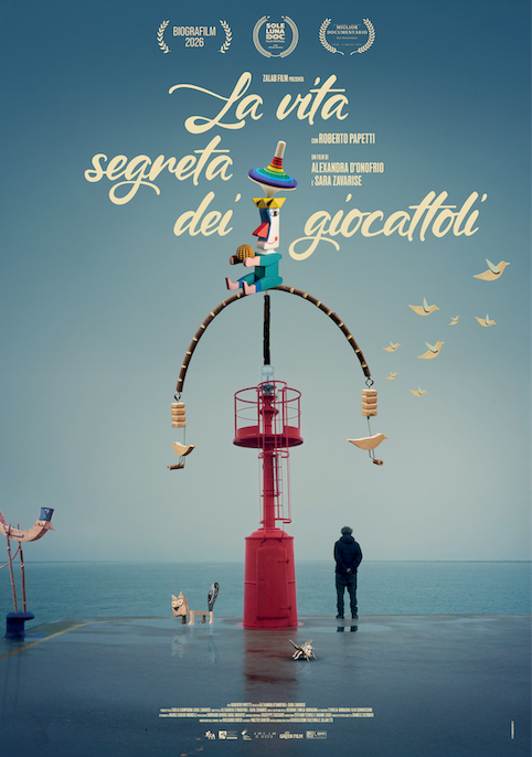 Locandina del documentario La vita segreta dei giocattoli con Roberto Papetti